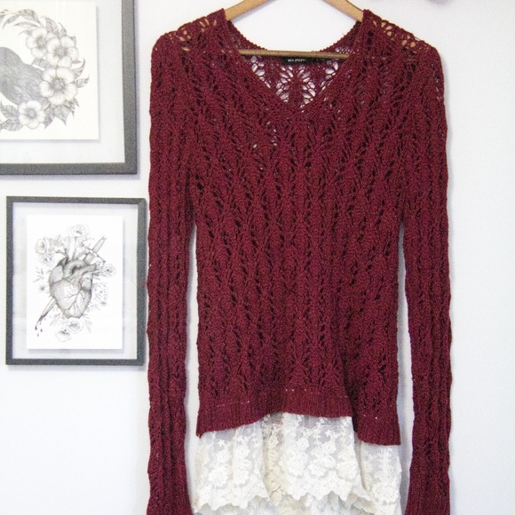 Blu Pepper Tops - Blu Pepper Knit Sweater L